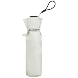 Because Because Folding Umbrella, 19.7 inches (50 cm), UV Protection, Approximately 99.9 % of UV Protection, Lightweight, 4.2 oz (120 g), Parasol, Rain or Shine, Women's, Slim, Stylish, White,