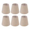 Small Lamp Shades,6Pcs Clip On Lamp Shade,Drum Linen Fabric Small