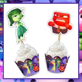 Insde Outt 2 Cupcake wrapper - Birthday Decorations.