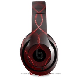Skin Decal Wrap Works with Beats Studio 2 and 3 Wired and Wireless Headphones Abstract 01 Red Skin Only Headphones NOT Included