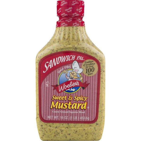 Woeber's Sandwich Pal Sweet and Spicy Mustard 16oz