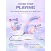 iClever Bluetooth Kids Headphones, BTH13 Cat Ear LED Light Up