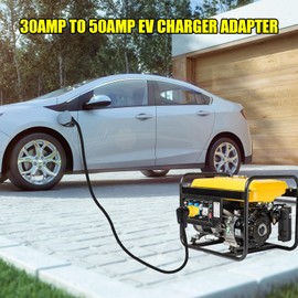 Kanayu EV Charging Adapter Compatible with NEMA L6-30P to 14-50R, 3 Prong 30 Amp Locking Male Plug to 4 Prong 50 Amp Female Receptacle Adapter Generator EV Charger Power Cord Connector