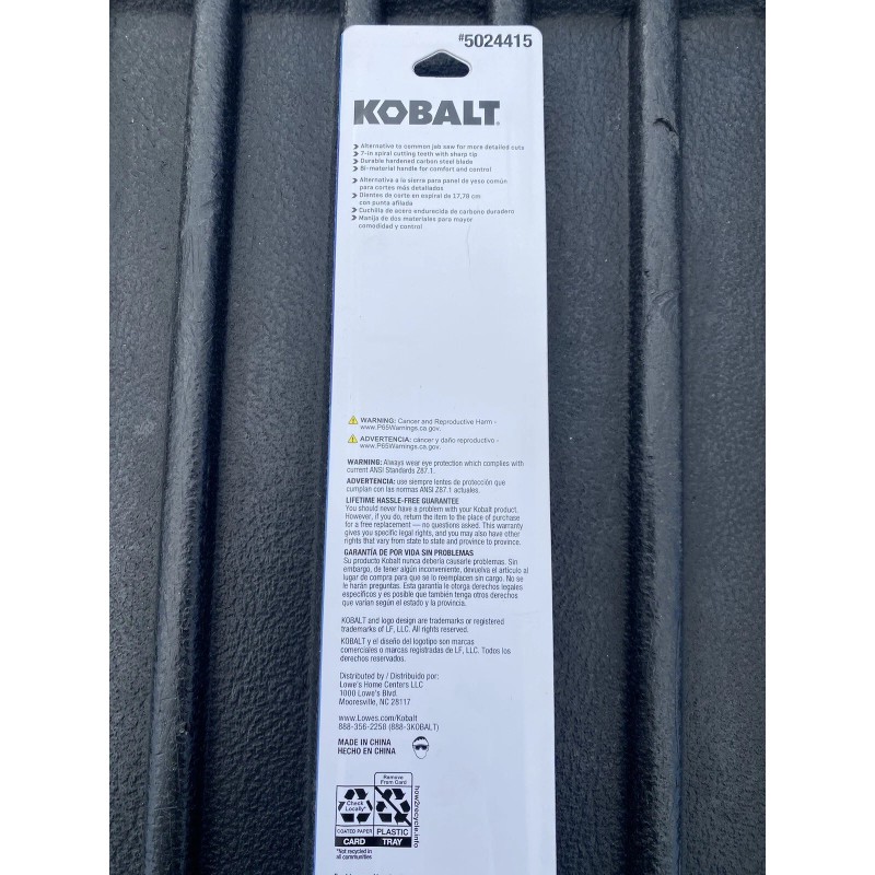 Kobalt Spiral Jab Saw 7 Inch