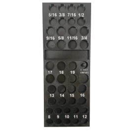 Unbranded Milwaukee Packout 3 Drawer Tool Box Compatible 3/8" Impact Socket Tray Insert - Metric / Standard - Black