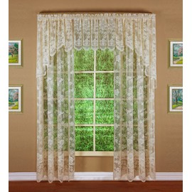 Today's Curtain Floral Vine Lace Panel 72", Ivory, 60W x 72L