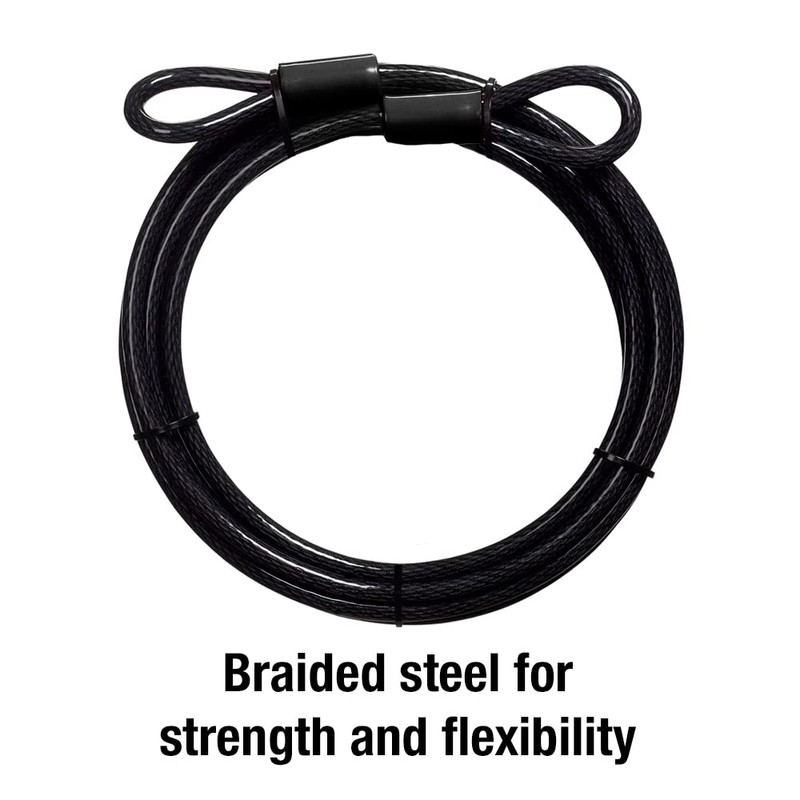 Master Lock 72DPF Steel Cable with Looped Ends, 15 ft.