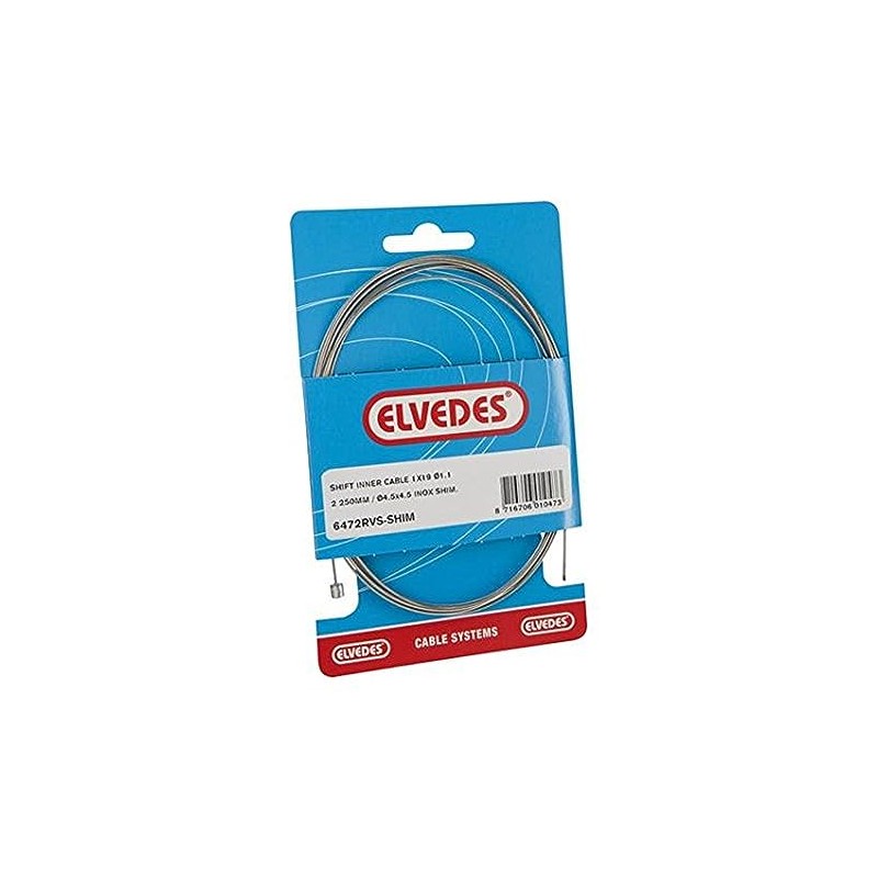Elvedes Unisex – Erwachsene 19 Strands Schaltinnenzug, Schwarz, Ø 1.1
