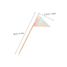 ULTECHNOVO 12pcs Triangle Toothpick Flags Decorative Food Picks for Cakes Fruits Desserts Food Presentation Toppers for Birthday Parties Weddings Easy Insertion and Stable Display