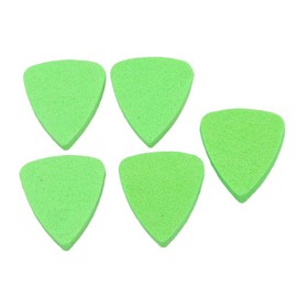 Mxfans 3x2.5cm Green Ukulele Bass Guitar Felt Picks Soft Plectrums Set of 5