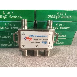 DMS International LOT of 10 NEW DMS International 4x1 DiSEqC Satellite Switch 950-2150MHz