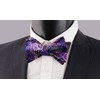 Alizeal Men's Fashion Adjustable Self-Tie Bowties with Pocket Square Set