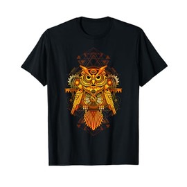 Mechanical Steampunk Owl. T-Shirt