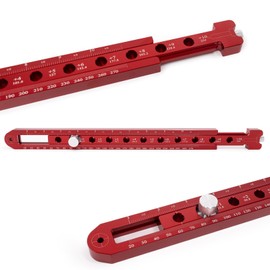 ZiBeiLe Woodworking Compass Scriber, Aluminum Alloy Arc Drawing Ruler, Adjustable Circle Drawing Tool, Fixed-Point Marking Compass Scribe, Metric/British, Compass for Wood or Metal Work