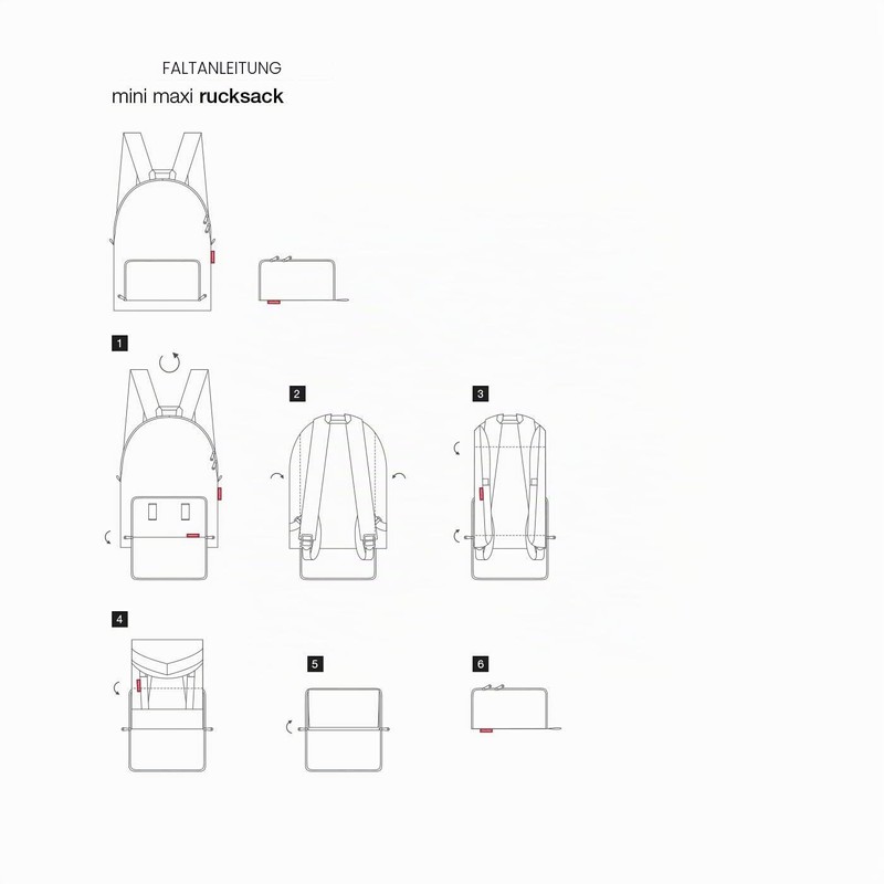 reisenthel Mini Maxi Rucksack, Travel Bag, Backpack, Foldable, black, AP7003
