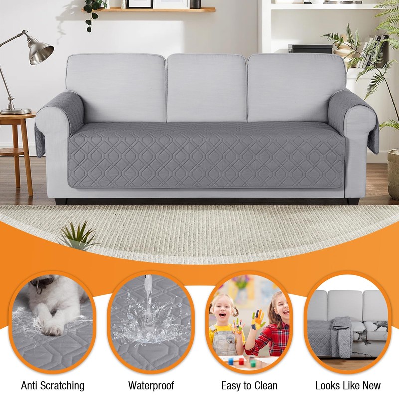 VANSOFY Couch Cover, Waterproof Sofa Covers Washable Slipcover Furniture Protector