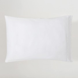 SIJO AiryWeight Tencel Pillowcases Set, 100% Lyocell derived from Eucalyptus, 2-Pack, Temperature Regulating, Cooling, Hypoallergenic, Moisture Wicking, Silky Soft (Snow, Queen)