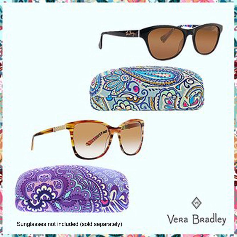 Vera Bradley Sunglasses Clamshell Case, Floating Garden (Sunglass Case)