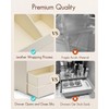 VLANDO 3-Layer Makeup Organizer with 2 Large Drawers for Vanity,Beige