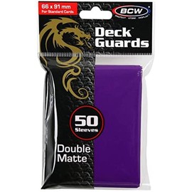BCW Deck Guard Double Matte Sleeves - Purple
