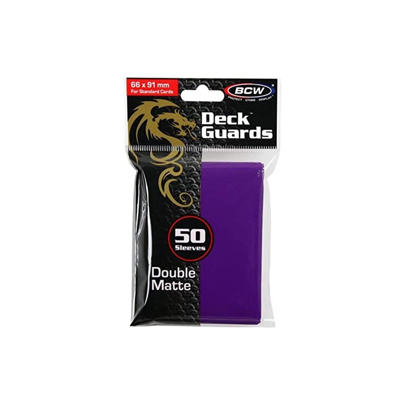 BCW Deck Guard Double Matte Sleeves - Purple