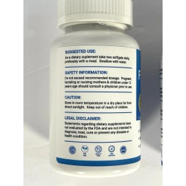 Ubiney Omega 3 Fish Oil 2000mg Softgels 120 Ct High Potency EPA 360mg DHA 240mg