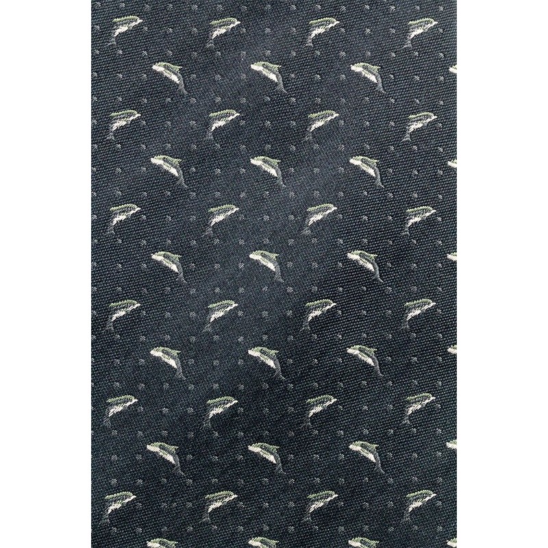[COLORATA] Carolata Dolphin Pattern Necktie (100% Silk / Jacquard Woven),