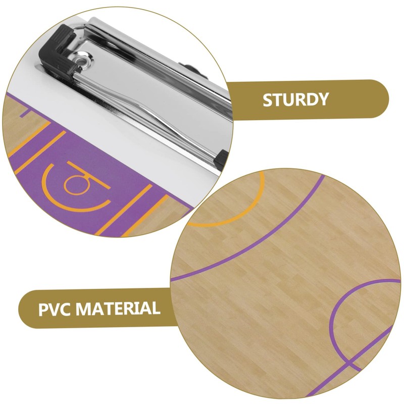 WHAMVOX Basketball Coaching Board Clipfolder Clipboard for Playbook Scorebook Portable