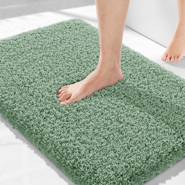 Yimobra Luxury Fluffy Bathroom Rugs, Super Elastic Soft Thick Plush
