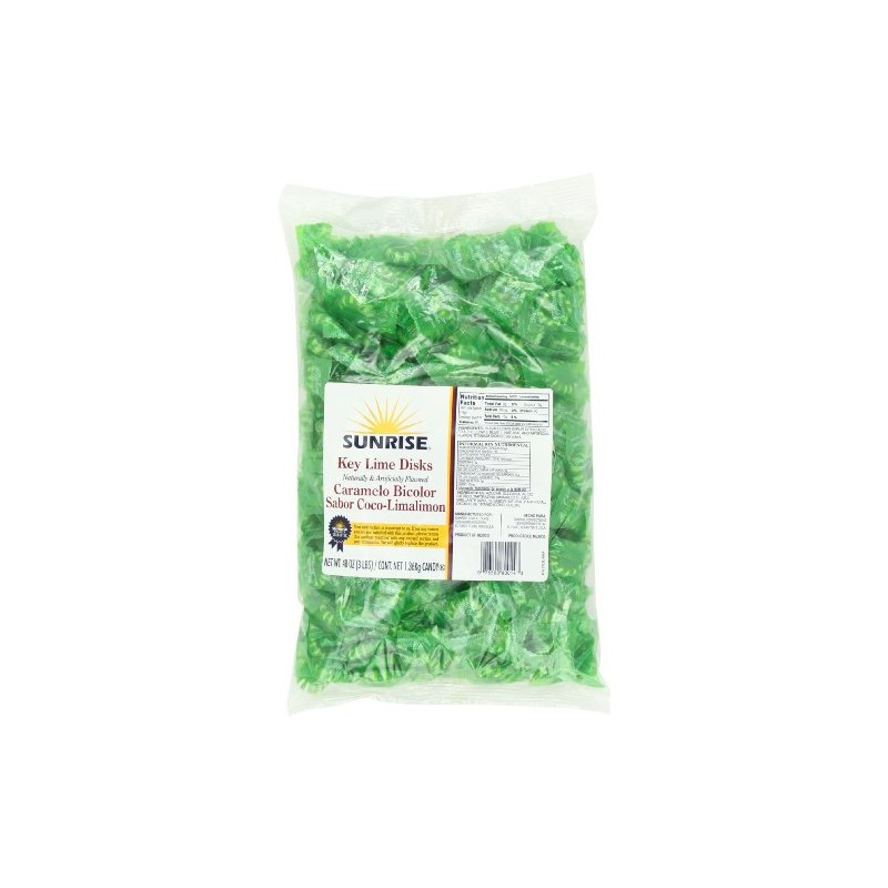 Sunrise Confections Key Lime Disks - Hard Candy 3 Pound