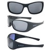 Bluewater Polarized Paddle Sunglasses Matte Black Frames Polarized Grey Lenses