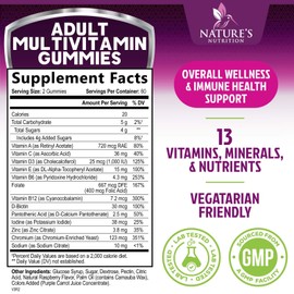 Multivitamin Gummies for Adult with Vitamins A, C, D, B12 - Gummy Multivitamins for Daily Nutritional Support with Vitamins & Minerals for Women & Men, Nature's Multi VIT Vitamin - 120 Gummies