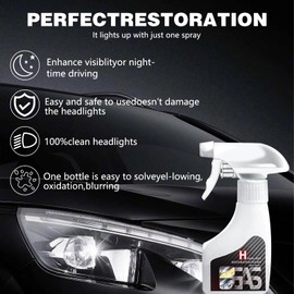 XindEuft Automotive Headlamp Restoration Fluid Oxidized,Automotive Headlamp Restoration Fluid Kit for Oxidized and Yellowed,Car Headlight Cleaner for All Vehicles That Restores Clarity(1 Set)