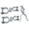 VIVIDA 1-3/8" x 2-3/8" Chain Link Gate Hinge Latch Kit,