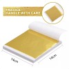 200 Hojas De Oro Imitacion Metálica Con Separación 14x14cm