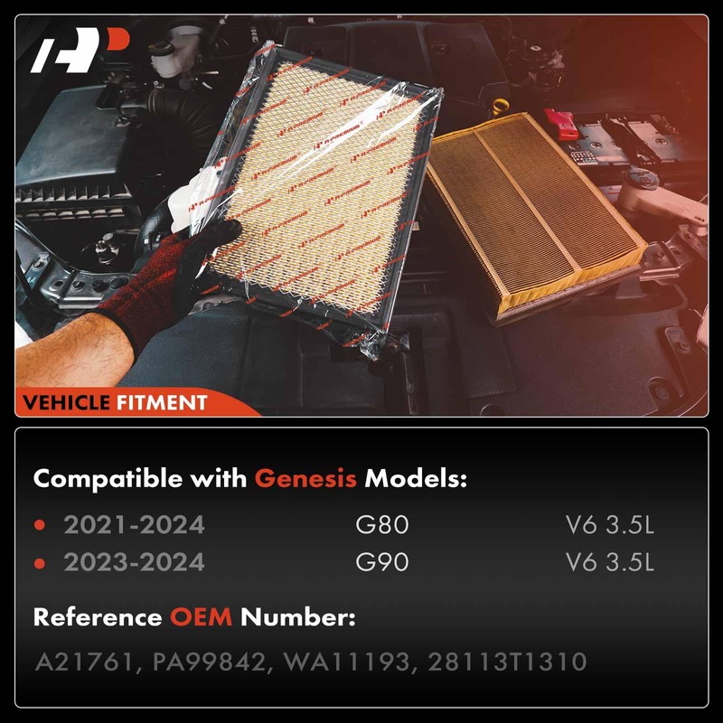 A-Premium Engine Air Filter Compatible with Genesis G80 2021-2024 3.5L,