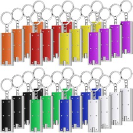 Hicarer 32 Pieces Flashlights Keychain Bulk Mini Powerful LED Keychain Lights Portable Flashlight for Emergency Camping Outdoor Equipment Party
