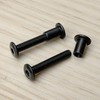 16 Sets Black Hex Socket Nut & Bolt,Furniture Connection Bolts