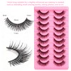 10 Pairs Wispy False Eyelashes Lightweight Faux Mink Eye lashes,
