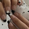 Noir Rose Handmade Nail Tips - Almond Egg / 누아르