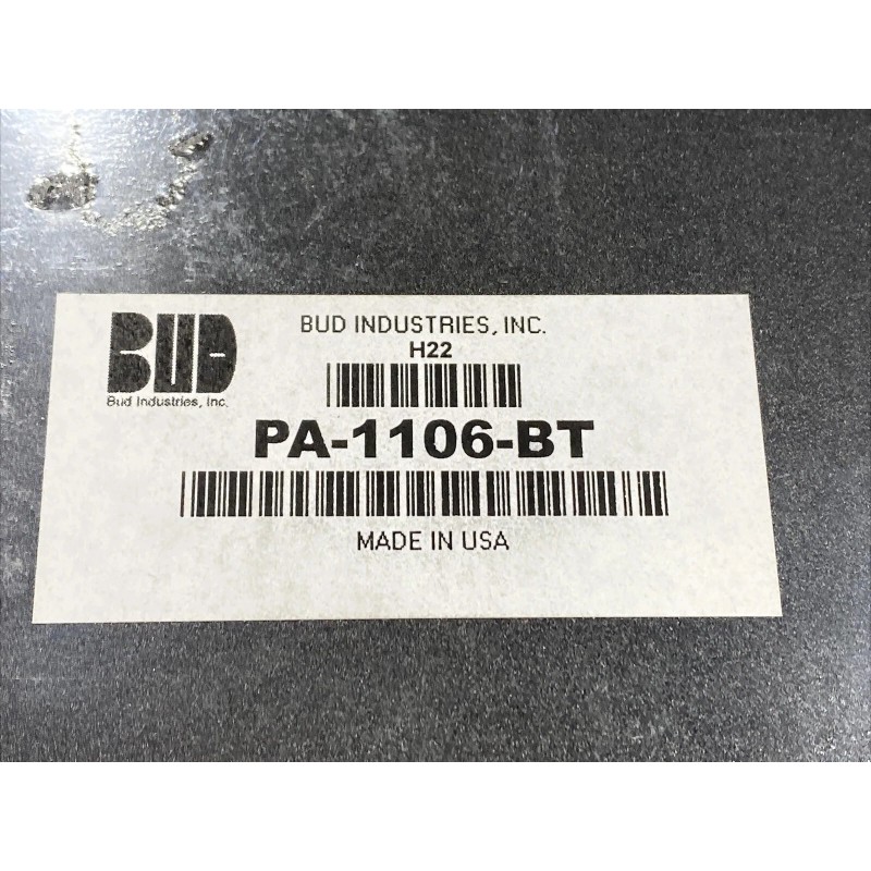 BUD INDUSTRIES PA-1106-BT Panel, Surface Shield, 19", 6U, Aluminium, Black