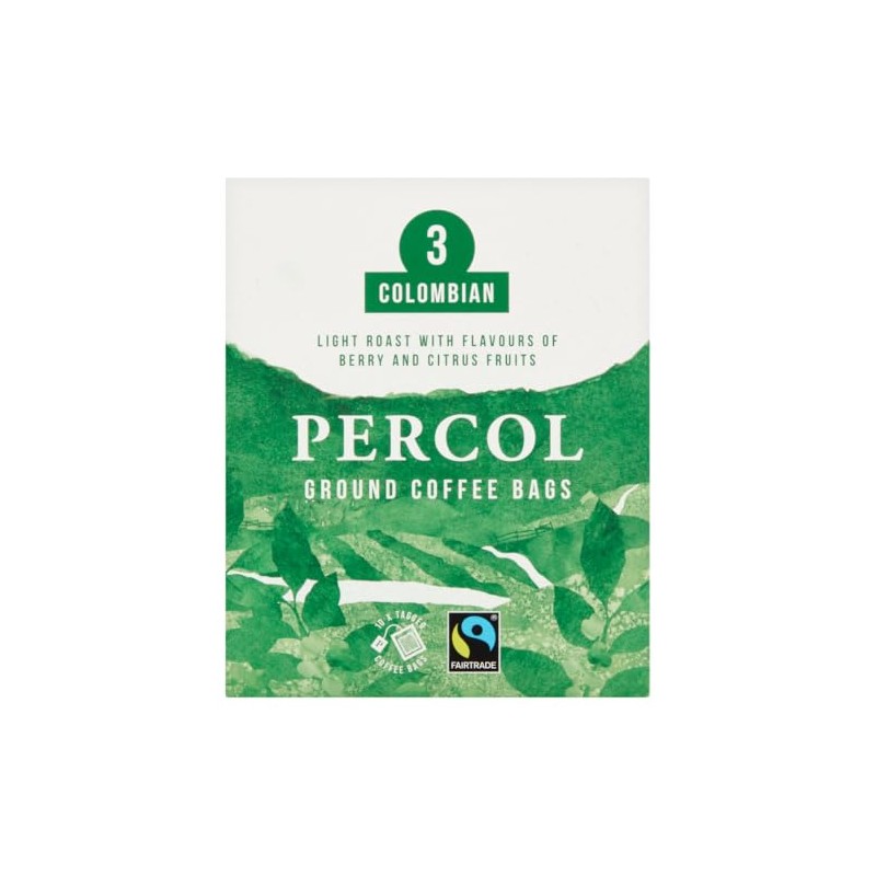 Percol Colombian Ground Coffee Bags 10 x 8g