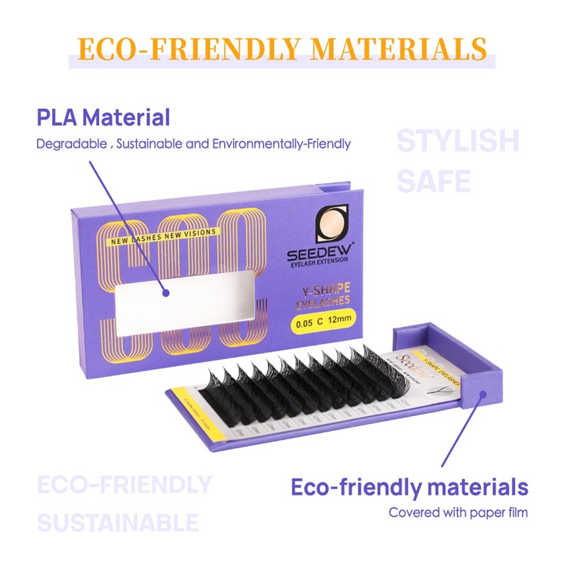 YY Lash Extensions 11mm D Curl 0.07mm Black