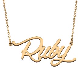 HUAN XUN Choker Necklaces for Women Ruby Name Necklace Customized for My Sister