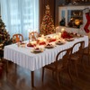 White Spandex Tablecloth for 4FT Rectangle Tables Stretch Fitted Table