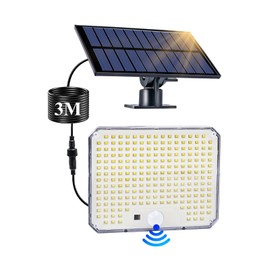 KOLYC Solar Flood Lights Outdoor, 226 LEDs Flood Lights Motion Sensor, Dusk to Dawn Solar Outdoor Lighting with 3 Modes, Remote Control Outside Security Porch Lights for Garage Patio Yard (1 Pack)