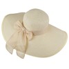 DRESHOW Womens Big Bowknot Straw Hat Floppy Foldable Roll up
