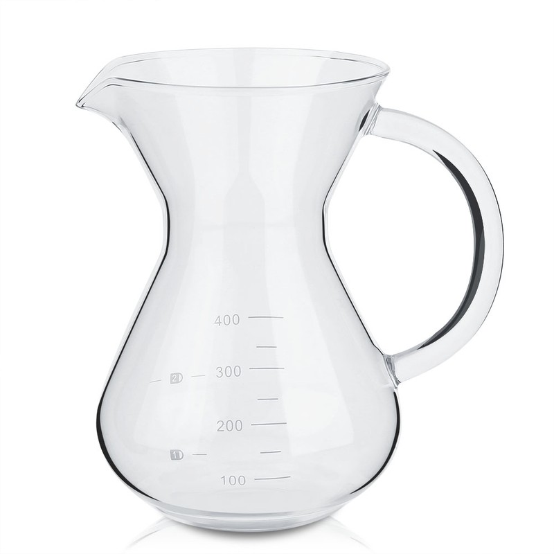 400ml Glass Hand Drip Coffee Maker Filter Pot with Scale