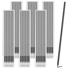 Pencil Refills 36 Pcs Black Pica Pencil Lead Refill 2.0mm Lead with Storage Case for Carpenter Drafting Sketching Drawing Art Design