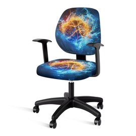 ELEDIZI Basketball Office Chair Cover Swivel Office Chair Covers Slipcovers Universal Computer Chair Seat Cover Anti Slip Desk Chair Protective Cover Breathable Gaming Computer Chair Cover Soft